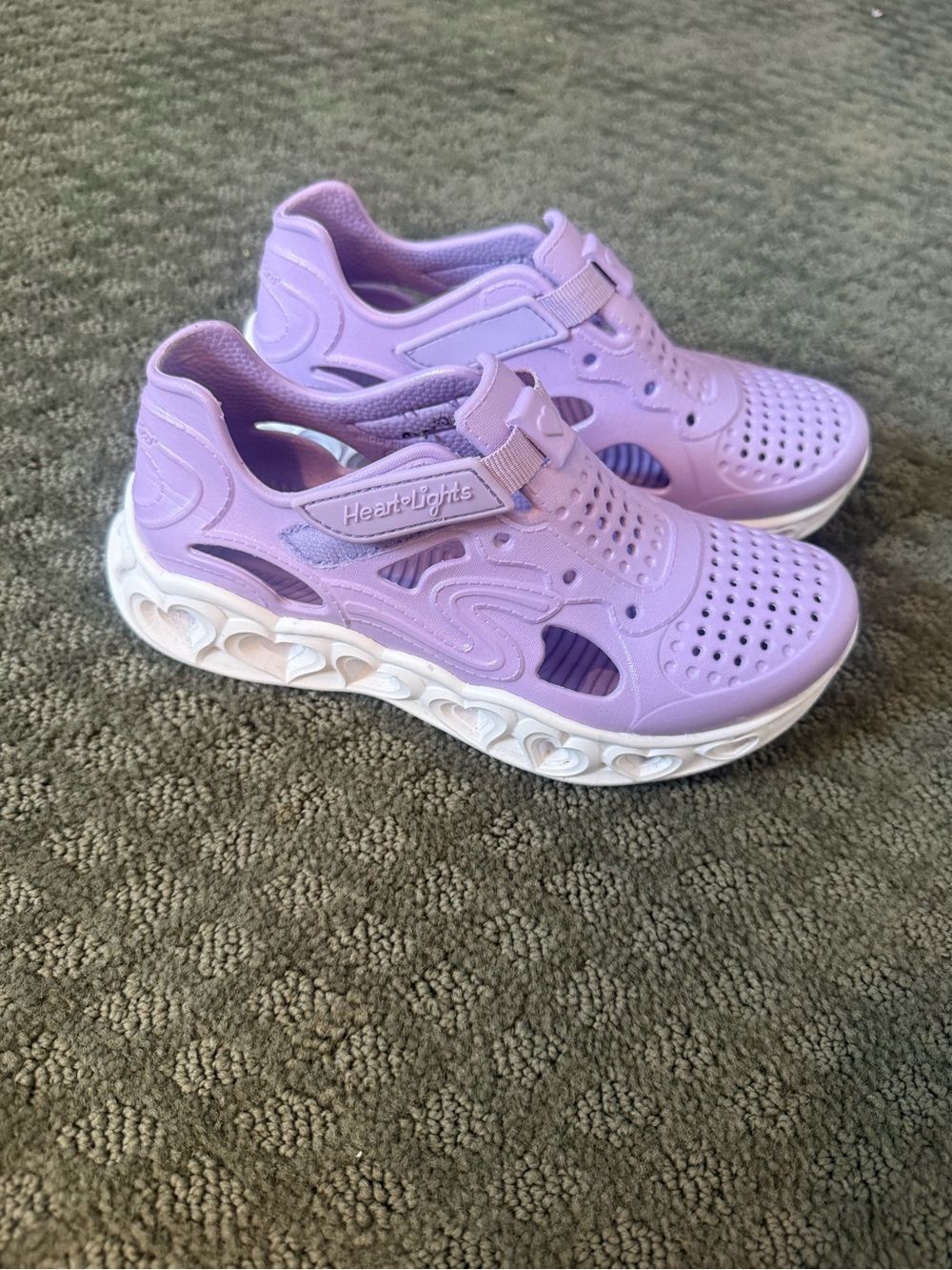 Skechers Lilac Heart-Light LED Sneakers - Picture 2 of 6